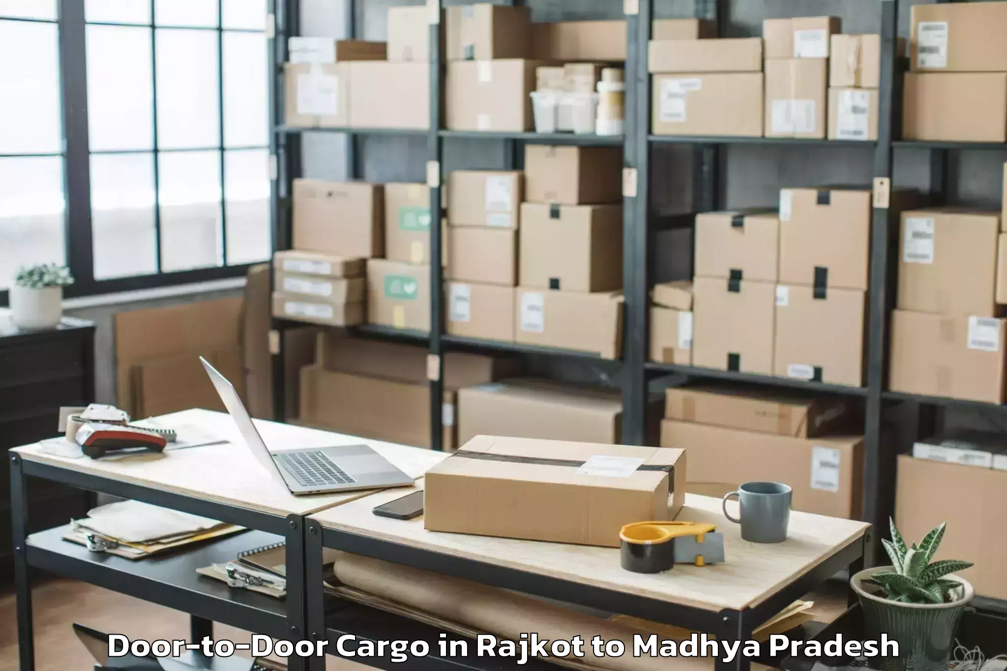 Hassle-Free Rajkot to Goharganj Door To Door Cargo